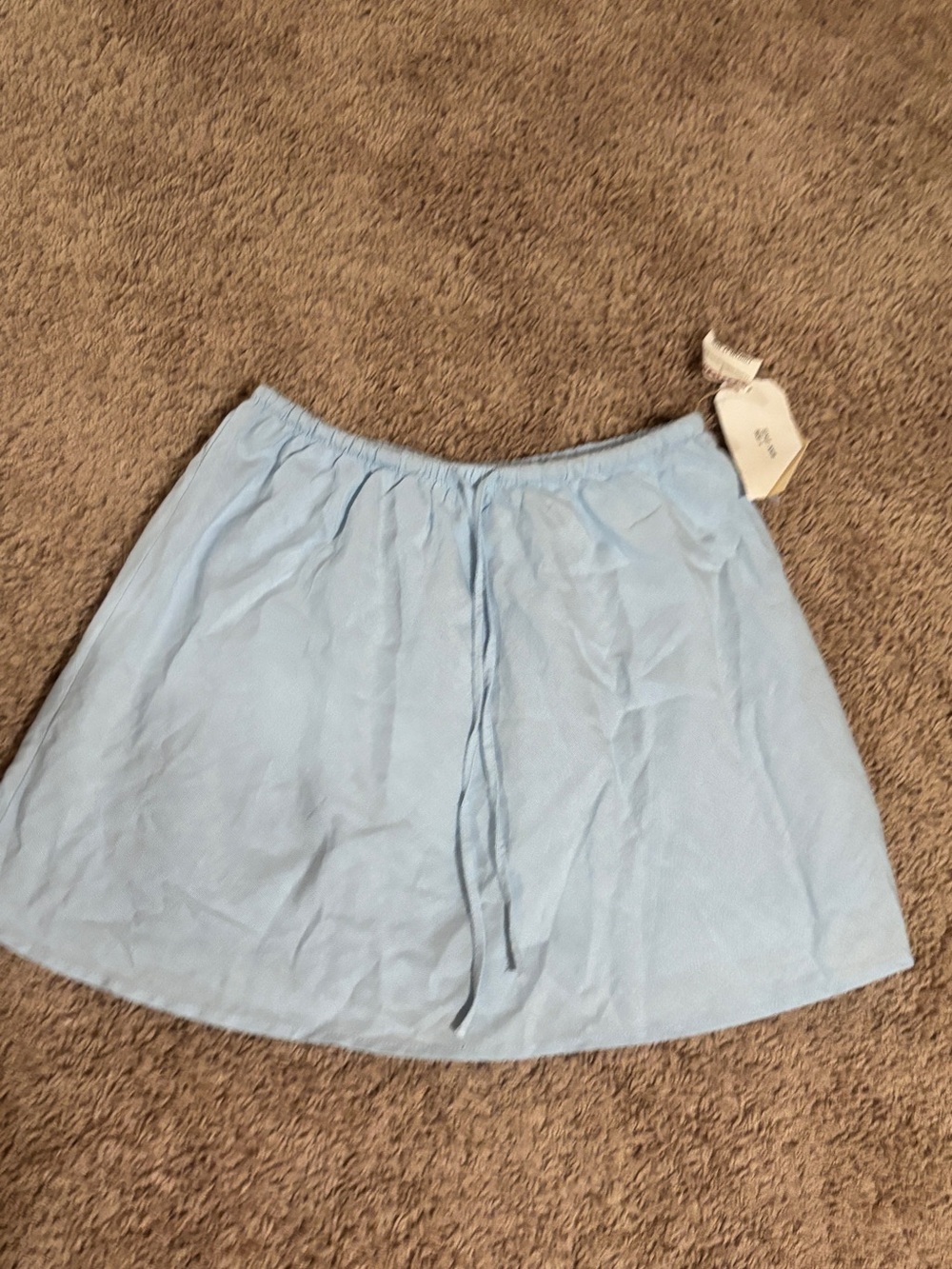 Light Blue Women's Pull-On Skirt